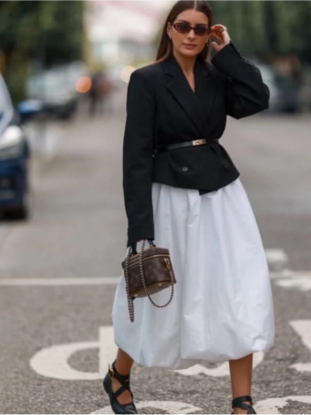 Zara Balloon Midi Skirt XS